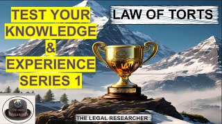 QUESTION SERIES 1 LAW OF TORTS  MCQs NATURE AND EVOLUTION OF TORT  thelegalresearcher [upl. by Etnoj]