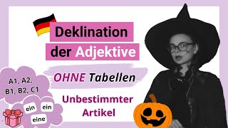 Deklination der Adjektive OHNE Tabellen  unbestimmter Artikel  MiniUnterricht mit Yuliia [upl. by Htessil638]