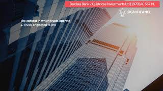 Case Law EquityampTrustsecurity for loans Barclays Bank v Quistclose Investments Ltd 1970 AC 567 [upl. by Ellsworth]