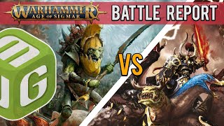 Gloomspite Gitz vs Slaves to Darkness Age of Sigmar 3rd Edition Battle Report Ep 171 [upl. by Roselia665]