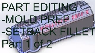 E14 SolidWorks 2012  Advanced part editing for Mold Design [upl. by Lunsford]