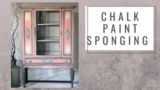 Chalk Painting furniture Easy Blending with Sponging Technique [upl. by Mays877]