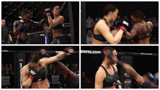 Superhuman Olivia destroys Liz Carmouche EA UFC 3 Ryona Edition [upl. by Niarda678]