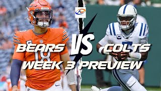 Bears vs Colts Week 3 Preview amp Predictions  Bears Offense FINALLY Steps Up [upl. by Ehsiom]