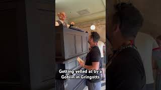 Getting yelled at by a goblin at Gringotts harrypotter wizardingworld universalorlando gringotts [upl. by Inohs]