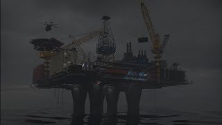 Oil Rig  3D Animation  Blender [upl. by Cordier]