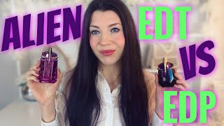 MUGLER ALIEN EDP VS EDT Thierry Mugler perfume comparison [upl. by Ardnuaed64]