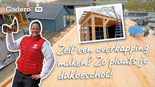 Zelf een overkapping maken Zo plaats je dakbeschot [upl. by Oram704]