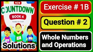 countdown class 4 unit 1  Whole numbers and operations  countdown book4 unit 1  ex 1B q2 [upl. by Idihsar]