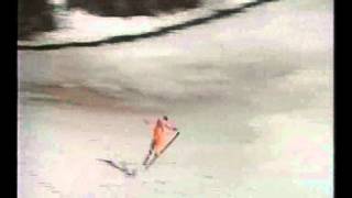 Christof Duffner  Planica 1994  207 m World Record fall [upl. by Ephram]