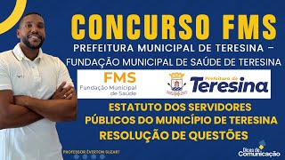 CONCURSO FMS TERESINA Estatuto dos Servidores Públicos [upl. by Michell151]