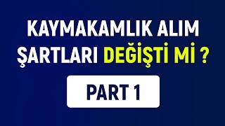 Kaymakamlık Alım Şartları Değişti Mi  AYM İptal Kararı  PART 1 [upl. by Aissej]