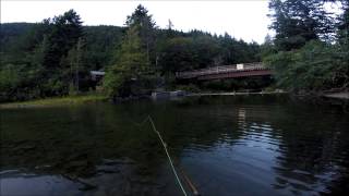 bignoadventures Fishing Rainbow Trout at Little Qualicum River in June [upl. by Ratep]