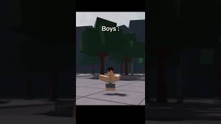 Boys VS Girls in dodgeball roblox boysvsgirls gaming memes [upl. by Ainoz]