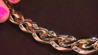 Arte dOro 18quot Graduated Woven Spiga Necklace 18K Gold 344g on QVC [upl. by Yetta]