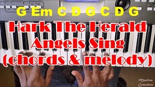 Hark The Herald Angels Sing Easy Piano Tutorial  Chords amp Melody [upl. by Kizzie]