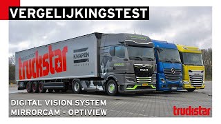 Spiegels of cameras  Truckstar vergelijkingstest [upl. by Akirdna]