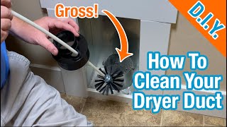 How To Clean Your Dryer Vent Duct  Step By Step  Its Super Simple [upl. by Anaderol]