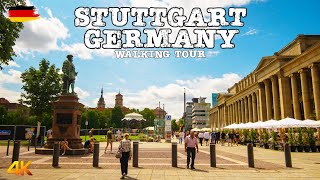 Stuttgart Germany  Walking Tour 4K  Main city of BadenWürttemberg [upl. by Ennael]