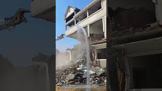 Use An Excavator To Demolish The Abandoned Building [upl. by Lunseth]