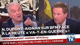 N DupontAignan sur BFMTV face à la meute « vatenguerre »  12032024 [upl. by Aidnahs443]