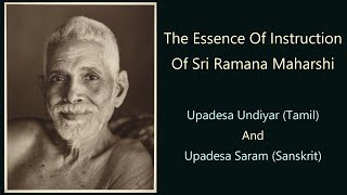 Upadesa Undiyar Tamil And Upadesa Saram Sanskrit Of Ramana Maharshi [upl. by Gagliano]