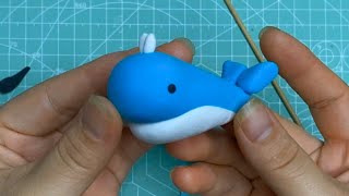 🐬 DOLPHIN 🐬 How to make cute Dolphin  Clay Art  Polymer Clay Tutorial DIY Dolphin [upl. by Shea906]