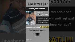 Pertanyaan 100 banyak yang tidak bisa jawab fypシ゚viral quotes shorts tebakanseru shortsvideo [upl. by Ayiak]