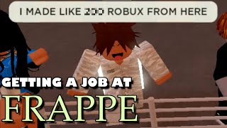 HOW TO GET A JOB AT FRAPPE CAFE  WORKING AS A BARISTA  The Staff Experience at Frappe  ROBLOX [upl. by Legim]