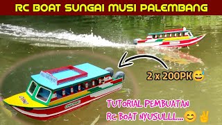 TEST DRIVE  REMOTE CONTROL SPEED BOAT PALEMBANG [upl. by Queri]