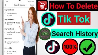 How to Clear Search History on TikTok  iPhone amp Android  2024 [upl. by Fernas]