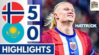 Haaland HATTRICK🔴 Norway vs Kazakhstan 50 Extended HIGHLIGHTS  UEFA Nations League [upl. by Xella128]