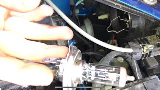 How to replace Headlamp bulb Vehicle lights changing headlights Dacia Sandero Stepway Essential DIY [upl. by Avon451]