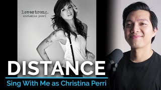 Distance Male Part Only  Karaoke  Christina Perri ft Jason Mraz [upl. by Ydnab253]