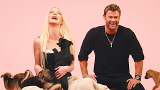 Anya TaylorJoy amp Chris Hemsworth The Puppy Interview [upl. by Ardnasirhc]