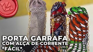 DIY Como fazer bolsa para garrafinhas dágua  dica fácil [upl. by Beker]