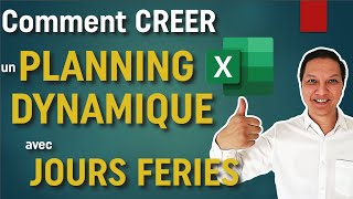 Comment Realiser un Calendrier dynamique Excel avec jours feries [upl. by Caton497]