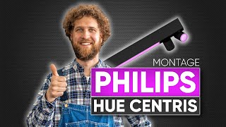 PHILIPS HUE CENTRIS anschließen und einrichten Montage Anleitung amp App Inbetriebnahme [upl. by Hunger]