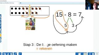 Rekensprong Instructie aftrekken met brug [upl. by Napas124]