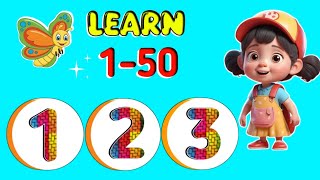 Counting 1 to 50123 for Kids123 SongCountingNumbers Song123 CountingNumbersKids MathFun🌟 [upl. by Ettesus189]