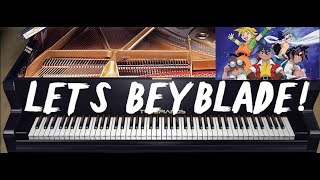 Beyblade Opening 1 Season 1  Lets Beyblade Full Solo Piano New HD Audio 2021 Cover [upl. by Saeger]