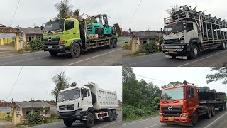 truck trailerdump trucktruck towingtruk pengangkut motortruk alat berattruk pasirhino truck [upl. by Rramo]