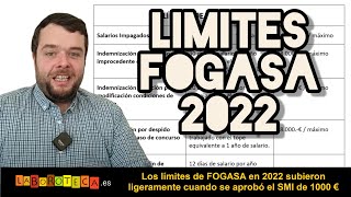 CUÁNTO PAGA FOGASA en 2022 [upl. by Cilla]