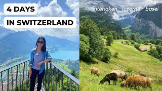 SWITZERLAND IN 4 DAYS  VLOG  my tips amp our itinerary [upl. by Kassi]