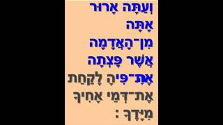 HEBRAICOm Nic Genesis 4 v11 בְּרֵאשִׁית [upl. by Acceber134]