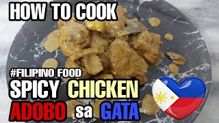 HOW TO COOK SPICY CHICKEN ADOBO SA GATA [upl. by Ilehs460]