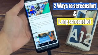 Samsung Galaxy A12 How to screenshot  2 Ways Plus Long screenshot [upl. by Ecnadnac]