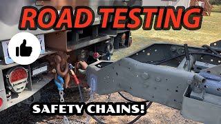 FMTV TRAILER SAFETY CHAINS amp ROAD TEST 125 [upl. by Herbert]