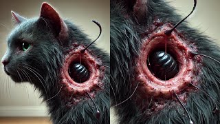 Humongous Botfly Maggot Removed From Tiny Kittens Neck Part 47 [upl. by Yecniuq]