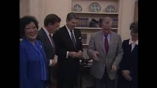 Ronald Reagan watches Smothers Brothers quotDead Dogquot YoYo Trick in Oval Office [upl. by Ahsienak]